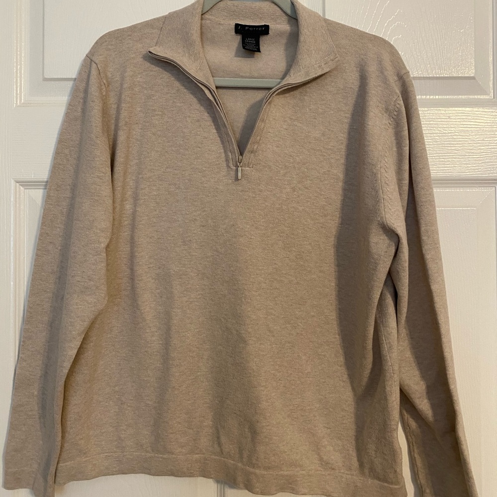 J.Ferrr Long Sleeve Zip-UP Collar in Size Large